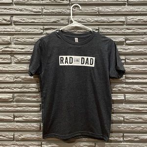 Rad Like Dad Kids Graphic T Shirt Grey Heather New With Tags